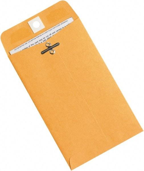 Made in USA - 6-3/8" Long x 4" Wide Clasp Kraft Catalog Envelope - Kraft - Apex Tool & Supply