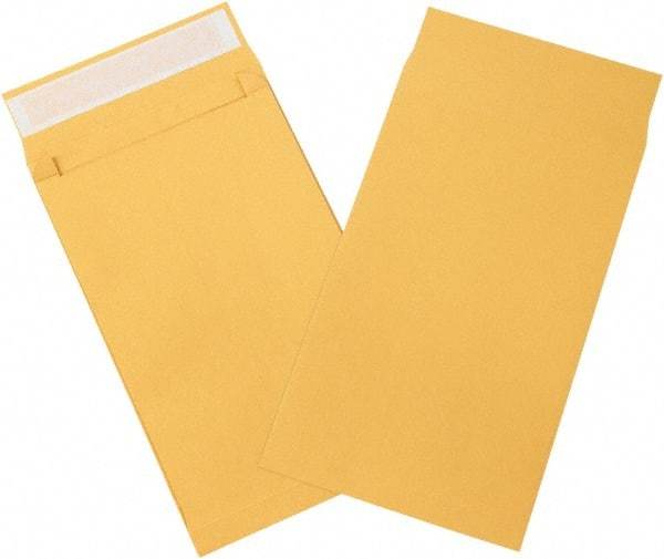 Made in USA - 15" Long x 10" Wide Peel-Off Self-Seal Natural Kraft Envelope - Kraft - Apex Tool & Supply