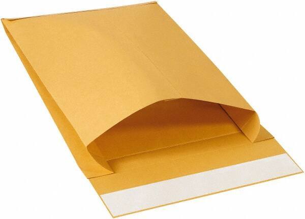 Made in USA - 15" Long x 12" Wide Peel-Off Self-Seal Natural Kraft Envelope - Kraft - Apex Tool & Supply