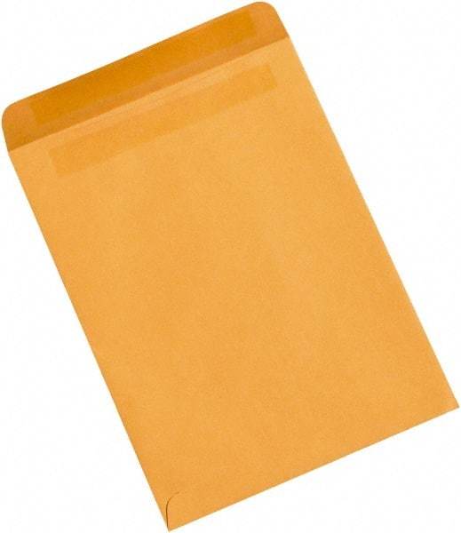 Made in USA - 12-1/2" Long x 9-1/2" Wide Self Seal Natural Kraft Envelope - Kraft - Apex Tool & Supply