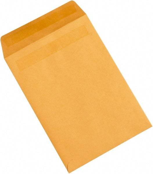 Made in USA - 10-1/2" Long x 7-1/2" Wide Self Seal Natural Kraft Envelope - Kraft - Apex Tool & Supply