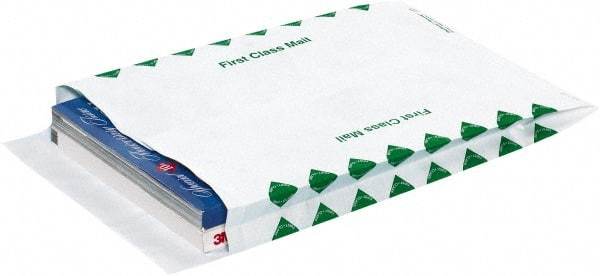 Dupont - 13" Long x 10" Wide Peel-Off Self-Seal Tyvek Expansion Envelope - White/Green - Apex Tool & Supply