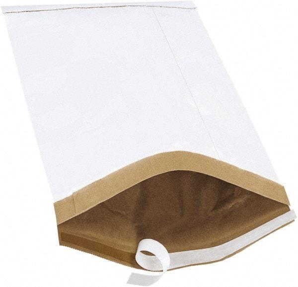 Made in USA - 16" Long x 10-1/2" Wide Peel-Off Self-Seal Padded Mailer - White - Apex Tool & Supply