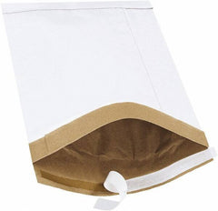 Made in USA - 14-1/2" Long x 9-1/2" Wide Peel-Off Self-Seal Padded Mailer - White - Apex Tool & Supply