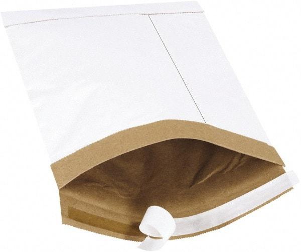 Made in USA - 12" Long x 7-1/4" Wide Peel-Off Self-Seal Padded Mailer - White - Apex Tool & Supply