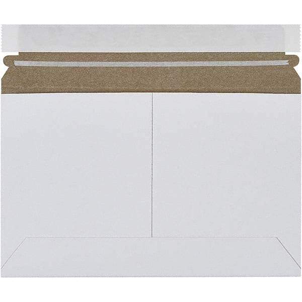 Made in USA - 6" Long x 9" Wide Peel-Off Self-Seal Flat Mailer - White - Apex Tool & Supply
