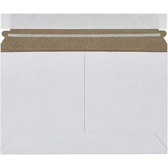 Made in USA - 6" Long x 9" Wide Peel-Off Self-Seal Flat Mailer - White - Apex Tool & Supply