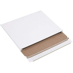 Made in USA - 7-3/4" Long x 10" Wide Peel-Off Self-Seal Flat Mailer - White - Apex Tool & Supply