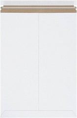 Made in USA - 18" Long x 13" Wide Peel-Off Self-Seal Flat Mailer - White - Apex Tool & Supply