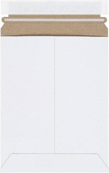 Made in USA - 9" Long x 7" Wide Peel-Off Self-Seal Flat Mailer - White - Apex Tool & Supply