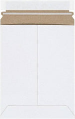 Made in USA - 9" Long x 7" Wide Peel-Off Self-Seal Flat Mailer - White - Apex Tool & Supply