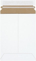 Made in USA - 8" Long x 6" Wide Peel-Off Self-Seal Flat Mailer - White - Apex Tool & Supply