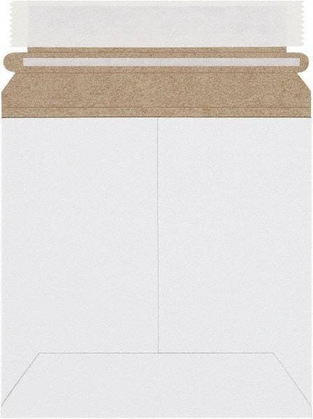 Made in USA - 6" Long x 6" Wide Peel-Off Self-Seal Flat Mailer - White - Apex Tool & Supply