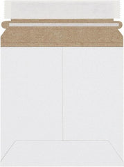 Made in USA - 6" Long x 6" Wide Peel-Off Self-Seal Flat Mailer - White - Apex Tool & Supply