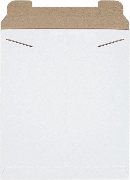 Made in USA - 15" Long x 12-3/4" Wide Regular Flat Mailer - White - Apex Tool & Supply