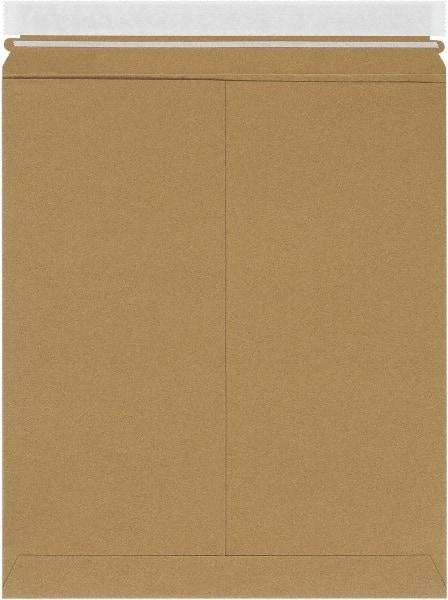 Made in USA - 15" Long x 12-3/4" Wide Peel-Off Self-Seal Flat Mailer - Kraft - Apex Tool & Supply