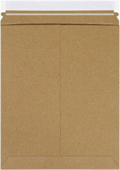 Made in USA - 13-1/2" Long x 11" Wide Peel-Off Self-Seal Flat Mailer - Kraft - Apex Tool & Supply