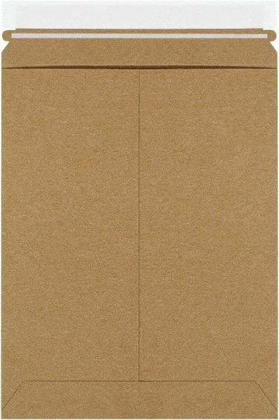 Made in USA - 11-1/2" Long x 9" Wide Peel-Off Self-Seal Flat Mailer - Kraft - Apex Tool & Supply