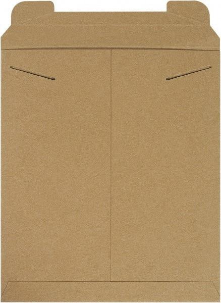 Made in USA - 15" Long x 12-3/4" Wide Regular Flat Mailer - Kraft - Apex Tool & Supply