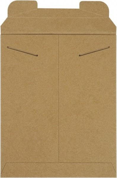 Made in USA - 12-1/4" Long x 9-3/4" Wide Regular Flat Mailer - Kraft - Apex Tool & Supply