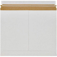 Made in USA - 11" Long x 13-1/2" Wide Peel-Off Self-Seal Flat Mailer - White - Apex Tool & Supply