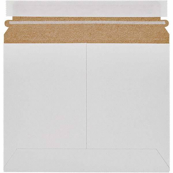 Made in USA - 7" Long x 9" Wide Peel-Off Self-Seal Flat Mailer - White - Apex Tool & Supply