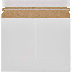 Made in USA - 7" Long x 9" Wide Peel-Off Self-Seal Flat Mailer - White - Apex Tool & Supply