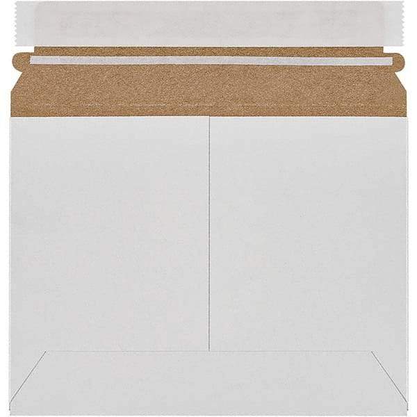 Made in USA - 6" Long x 8" Wide Peel-Off Self-Seal Flat Mailer - White - Apex Tool & Supply