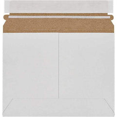 Made in USA - 6" Long x 8" Wide Peel-Off Self-Seal Flat Mailer - White - Apex Tool & Supply