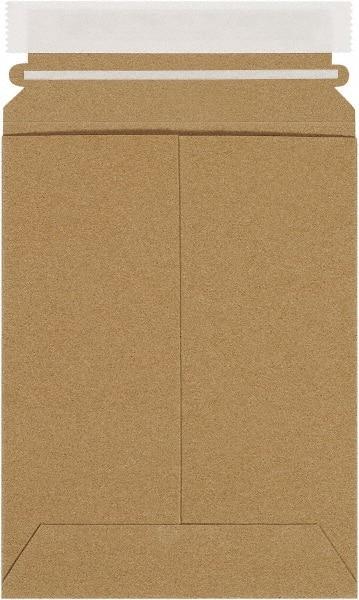 Made in USA - 8" Long x 6" Wide Peel-Off Self-Seal Flat Mailer - Kraft - Apex Tool & Supply