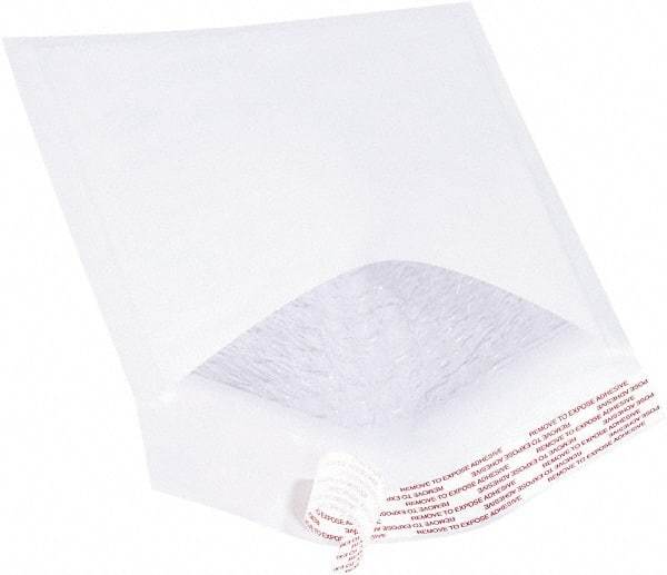 Made in USA - 10" Long x 6" Wide Peel-Off Self-Seal Bubble Mailer - White - Apex Tool & Supply