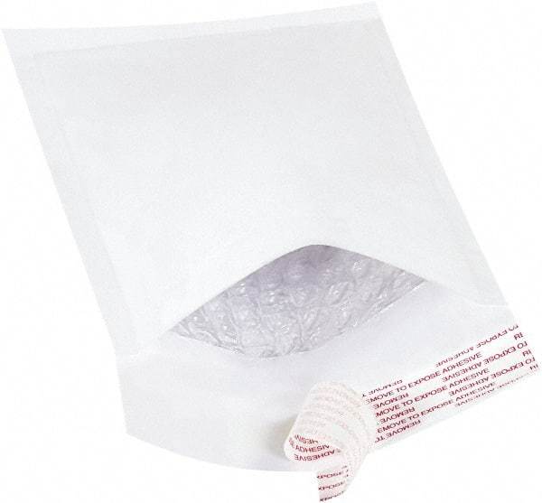 Value Collection - 8" Long x 4" Wide Peel-Off Self-Seal Bubble Mailer - White - Apex Tool & Supply