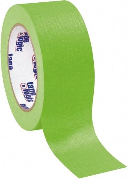 Tape Logic - 2" Wide x 60 Yd Long Green Crepe Paper Masking Tape - 4.9 mil Thick - Apex Tool & Supply
