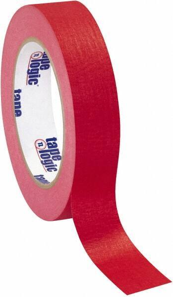 Tape Logic - 1" Wide x 60 Yd Long Red Crepe Paper Masking Tape - 4.9 mil Thick - Apex Tool & Supply