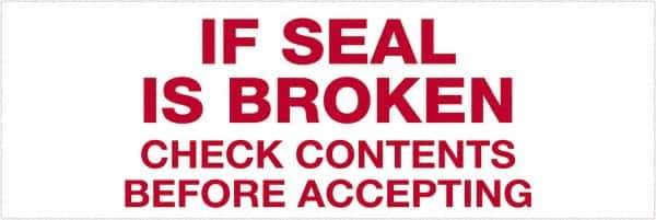 Tape Logic - 3" x 110 Yd Red & White Acrylic Adhesive Packaging Tape - Polypropylene Film Backing, 2.2 mil Thick, 21.4 Lb Tensile Strength - Apex Tool & Supply