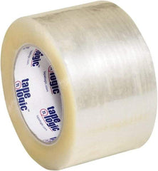 Tape Logic - 3" x 110 Yd Clear Hot Melt Adhesive Packaging Tape - Polypropylene Film Backing, 2.5 mil Thick, 36 Lb Tensile Strength - Apex Tool & Supply