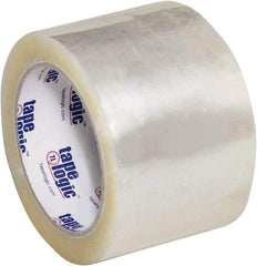 Tape Logic - 3" x 55 Yd Clear Hot Melt Adhesive Packaging Tape - Polypropylene Film Backing, 3 mil Thick, 45 Lb Tensile Strength - Apex Tool & Supply