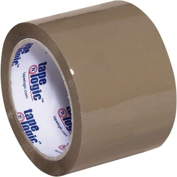 Tape Logic - 3" x 110 Yd Tan Acrylic Adhesive Packaging Tape - Polypropylene Film Backing, 2.6 mil Thick, 24.7 Lb Tensile Strength - Apex Tool & Supply
