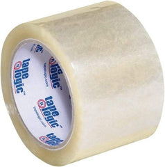 Tape Logic - 3" x 55 Yd Clear Acrylic Adhesive Packaging Tape - Polypropylene Film Backing, 2.6 mil Thick, 24.7 Lb Tensile Strength - Apex Tool & Supply