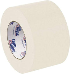 Tape Logic - 3" x 60 Yd Natural White Rubber Adhesive Packaging Tape - Paper Backing, 8 mil Thick - Apex Tool & Supply