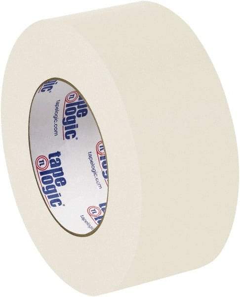 Tape Logic - 2" x 60 Yd Natural White Rubber Adhesive Packaging Tape - Paper Backing, 8 mil Thick - Apex Tool & Supply