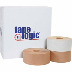 Tape Logic - 3" x 150 Yd Kraft Water Activated Adhesive Packaging Tape - Paper Backing, 5 mil Thick - Apex Tool & Supply