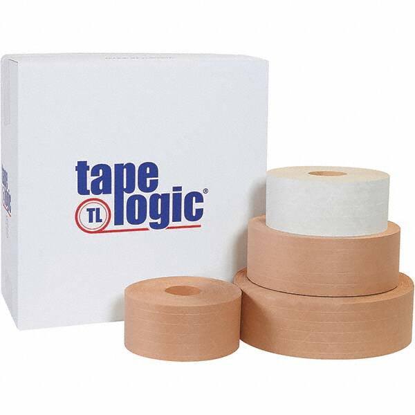 Tape Logic - 72mm x 375' Kraft Water Activated Adhesive Packaging Tape - Paper Backing, 5 mil Thick - Apex Tool & Supply