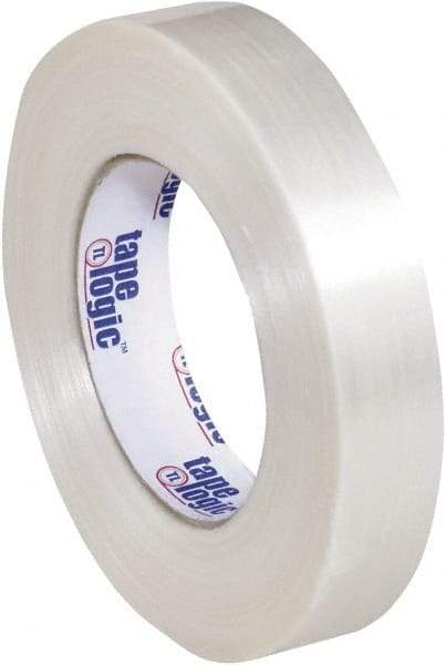 Tape Logic - 1" x 60 Yd Clear Hot Melt Adhesive Strapping Tape - Polypropylene Film Backing, 5.9 mil Thick, 320 Lb Tensile Strength - Apex Tool & Supply