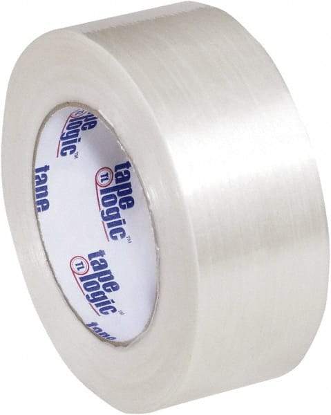 Tape Logic - 2" x 60 Yd Clear Hot Melt Adhesive Strapping Tape - Polypropylene Film Backing, 5.1 mil Thick, 275 Lb Tensile Strength - Apex Tool & Supply
