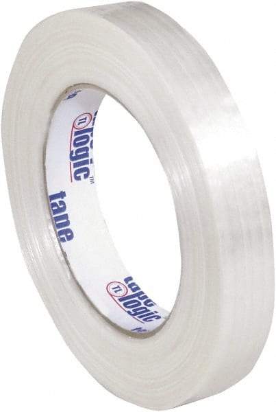 Tape Logic - 3/4" x 60 Yd Clear Hot Melt Adhesive Strapping Tape - Polypropylene Film Backing, 5.1 mil Thick, 275 Lb Tensile Strength - Apex Tool & Supply
