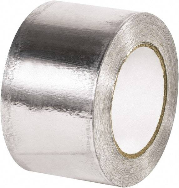 Made in USA - 3" x 60 Yds Silver Foil Tape - 5 mil, Acrylic Adhesive, Aluminum Foil Backing - Apex Tool & Supply