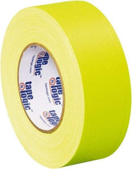 Tape Logic - 2" x 50 Yds Fluorescent Yellow Gaffers Tape - 11 mil, Rubber Adhesive - Apex Tool & Supply