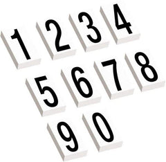 Tape Logic - 3-1/2" Long, Black/White Vinyl Numbers - For Multi-Use - Apex Tool & Supply