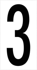 Tape Logic - 3-1/2" Long, Black/White Vinyl Numbers - For Multi-Use - Apex Tool & Supply